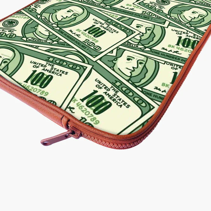 Quirky Currency Print Laptop Sleeve