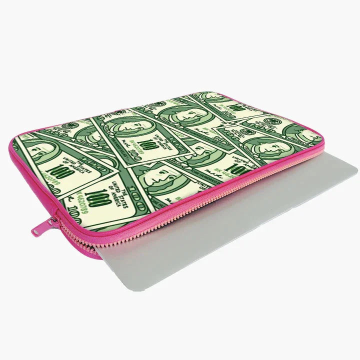 Quirky Currency Print Laptop Sleeve