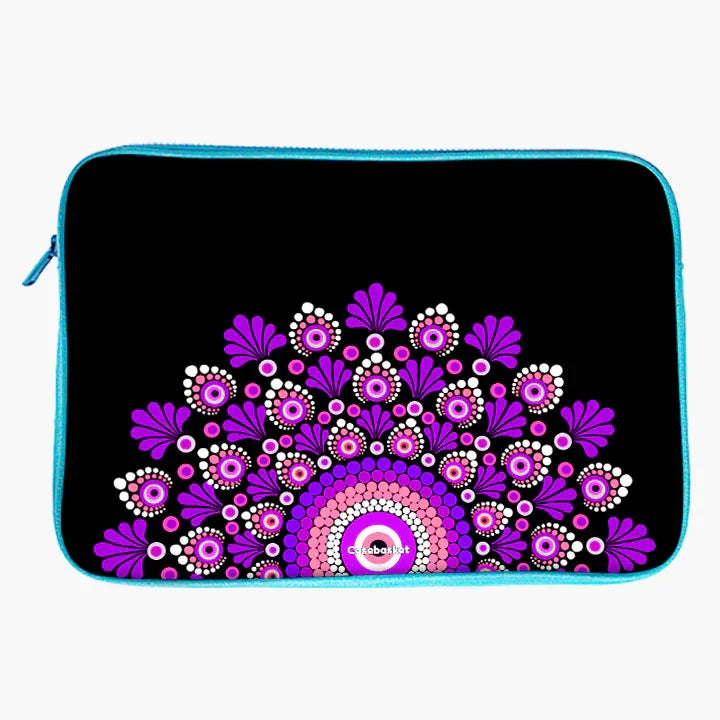 Pinkple Mandala Print Laptop Sleeve