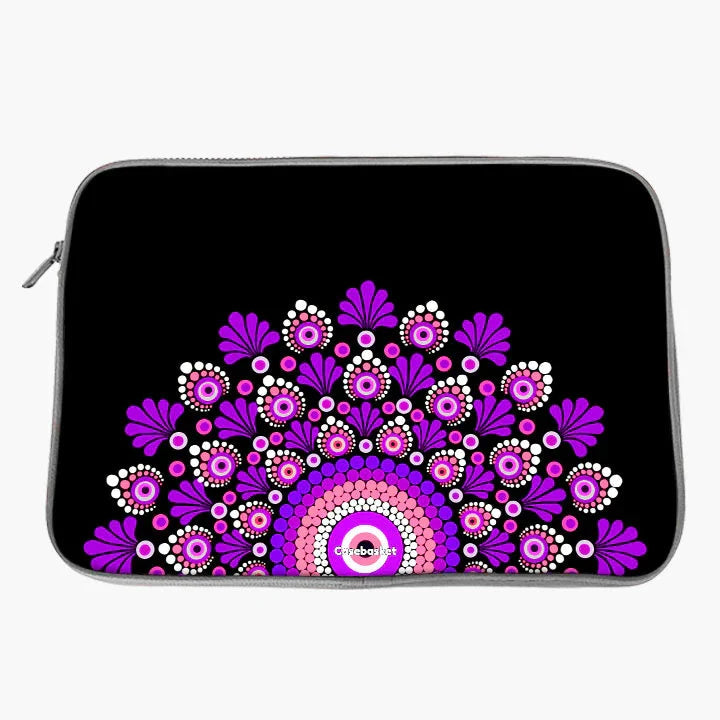Pinkple Mandala Print Laptop Sleeve