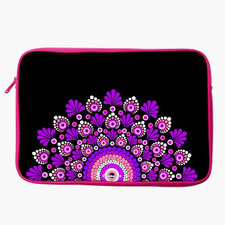 Pinkple Mandala Print Laptop Sleeve