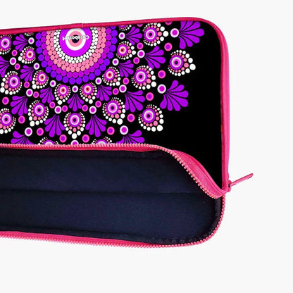 Pinkple Mandala Print Laptop Sleeve