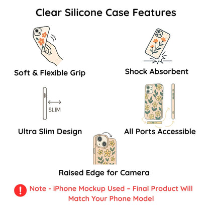Crowned Instinct Transparent  Silicone Phone Cover