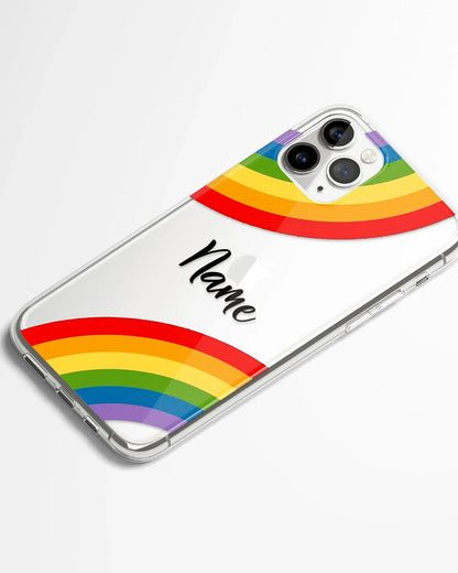 Rainbow Bliss Transparent Silicone Phone Cover