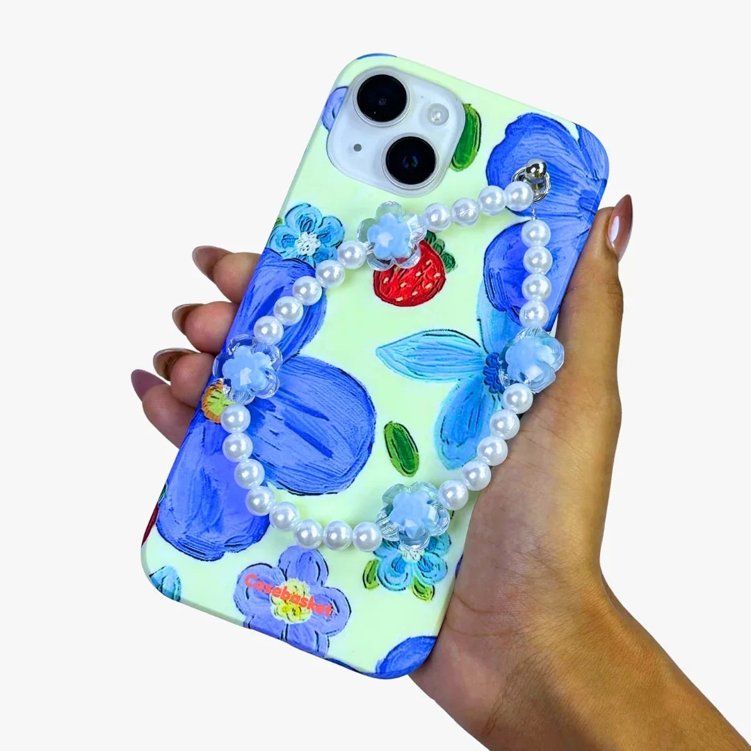 Sweet Blue Bluepearl Fall Chain Phone Cover