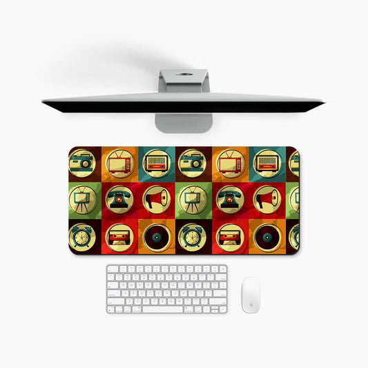 Old-School Print Desk Mat