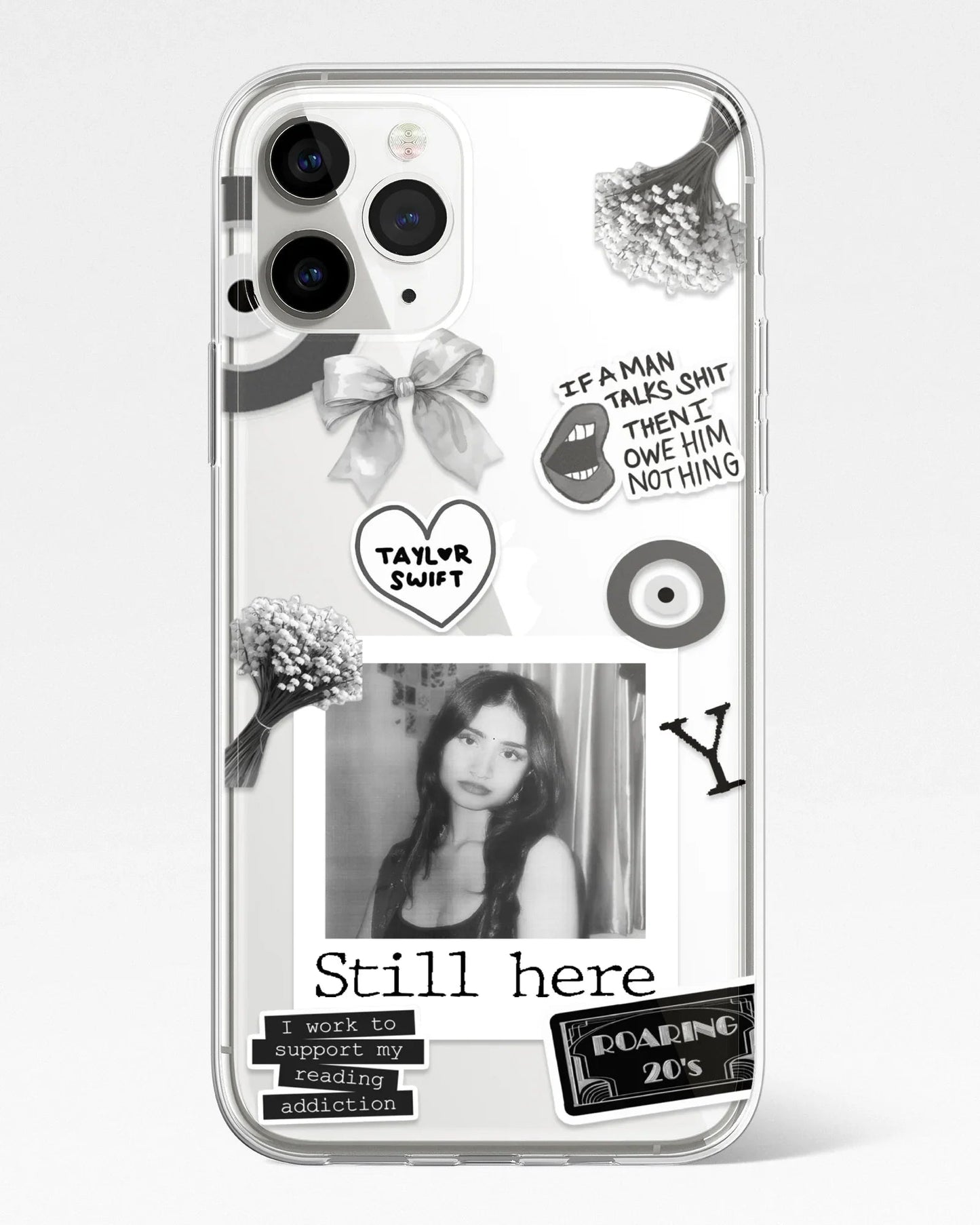 Swiftcore Frame Black & White Transparent Silicone Cover