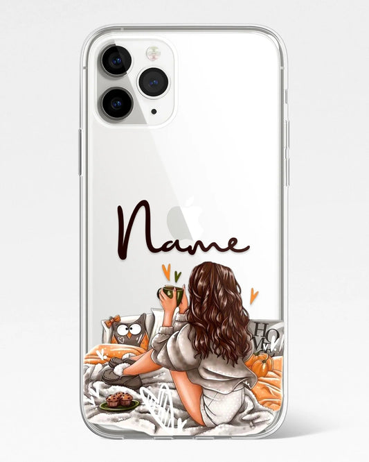Pumpkin Latte Transparent Silicone Phone Cover