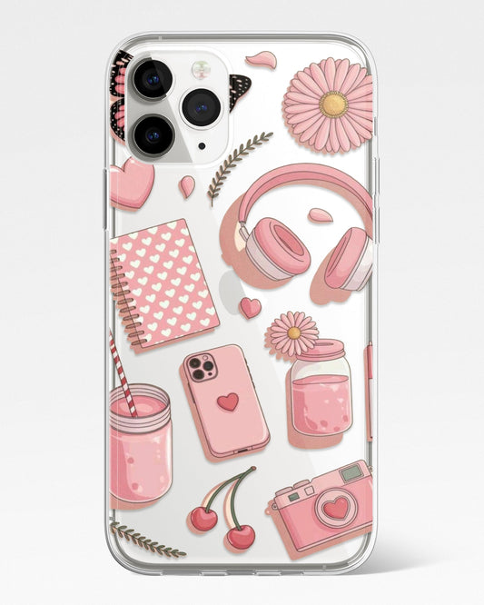 Rosy Girlycore Transparent Phone Cover