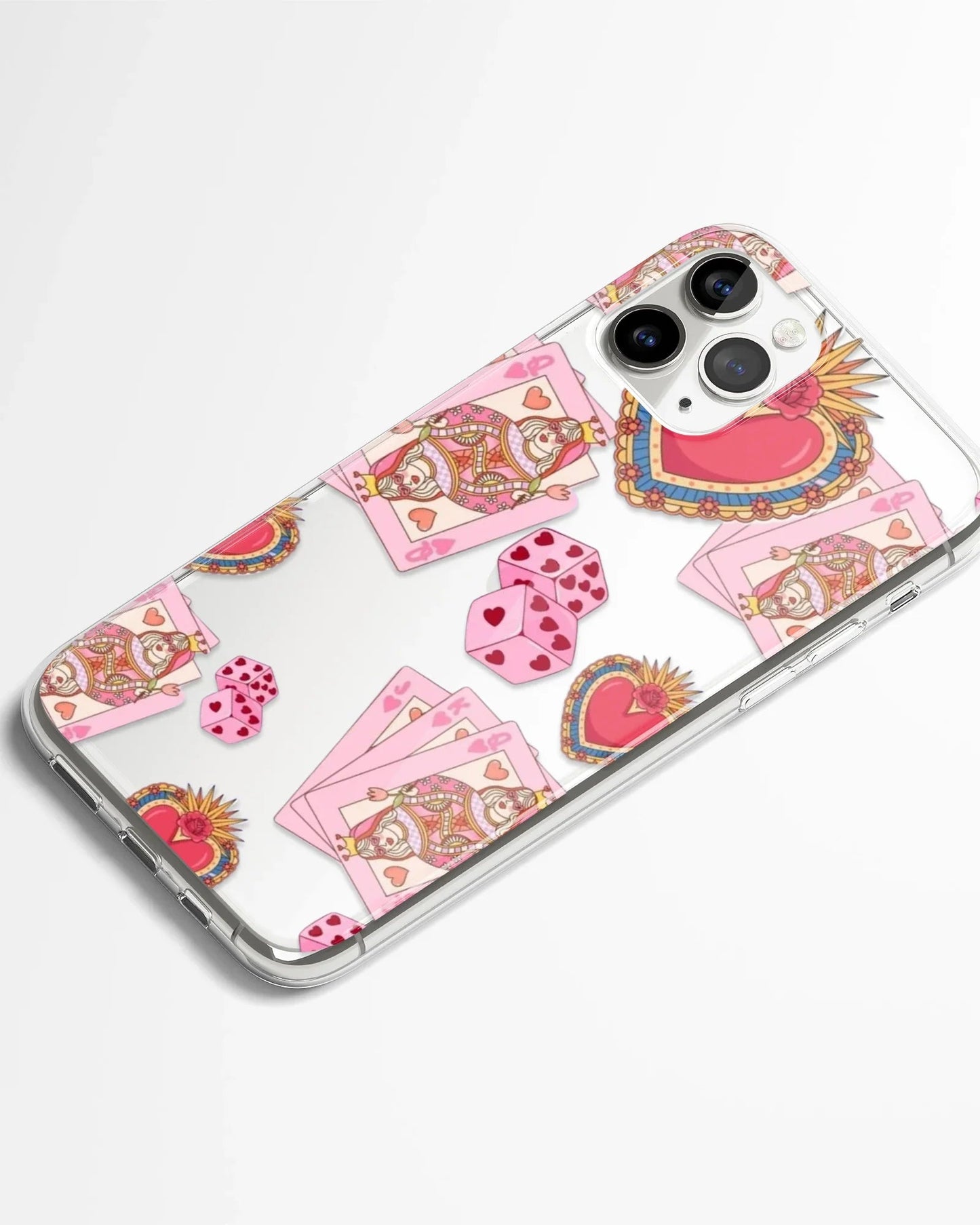Queen of Hearts Transparent Phone Cover