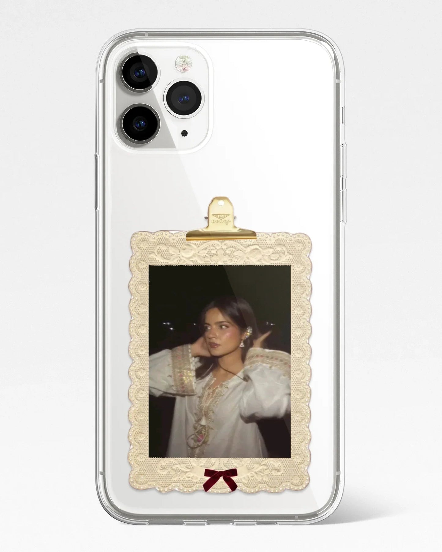 Vintage Chic Frame Transparent Silicone Cover