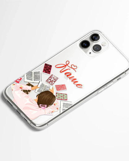 Lost in Pages Transparent Silicone Phone Cover