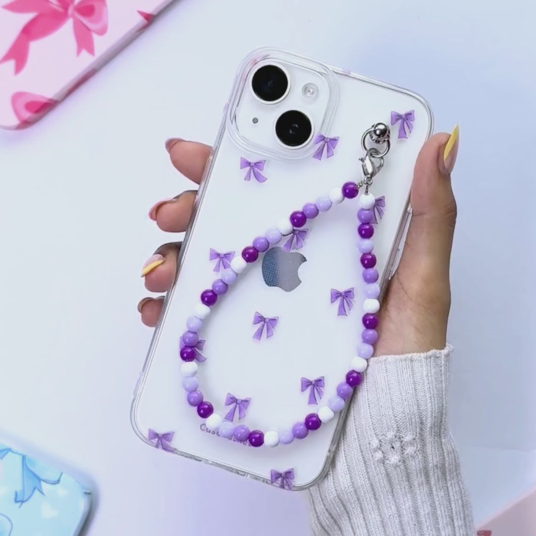 Lavique Knot Transparent Orchid Charm Phone Cover
