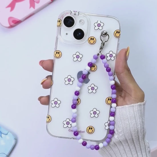 FloraGiggles Transparent Orchid Charm Phone Cover