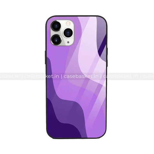 Abstract purple gradient phone case with curved wave pattern for smartphones