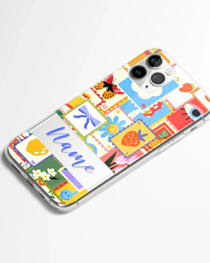 Happy Stamps Transparent Silicone Phone Cover