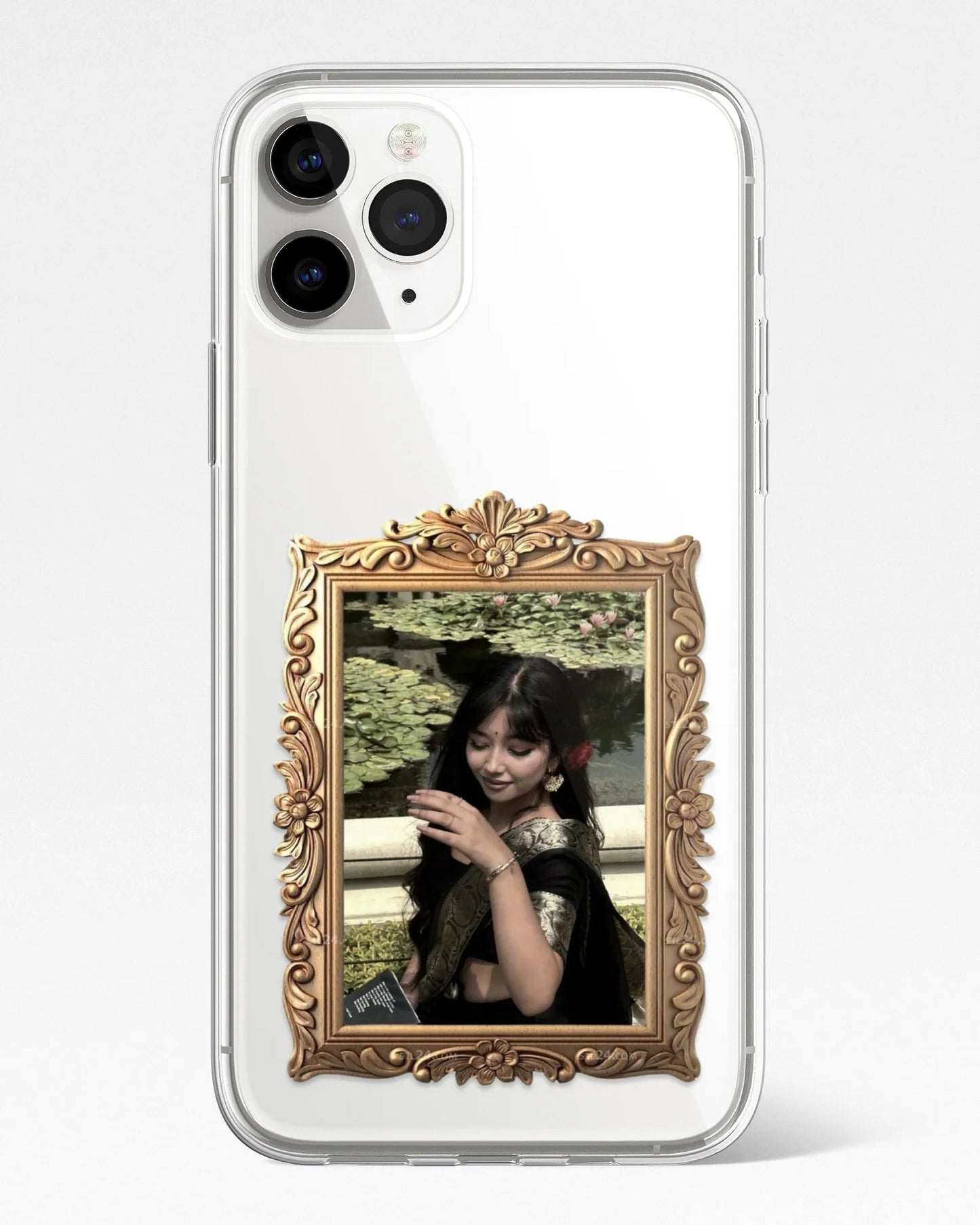 Golden Frame Transparent Silicone Cover