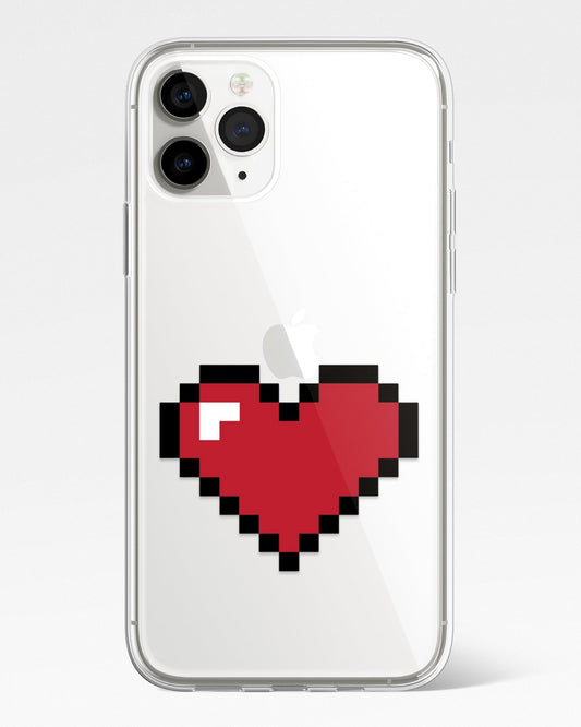 8-Bit Love Transparent Phone Cover