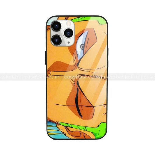 Anime character phone case for iPhone with colourful close-up face illustration.